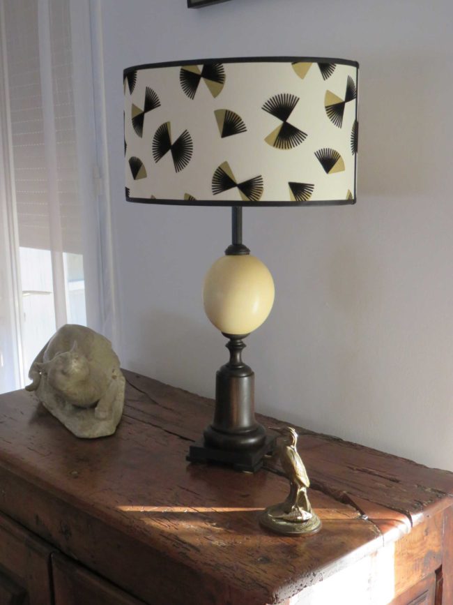 Abat-jour créé par - L' Atelier du Galopin- Tissu Lelièvre.