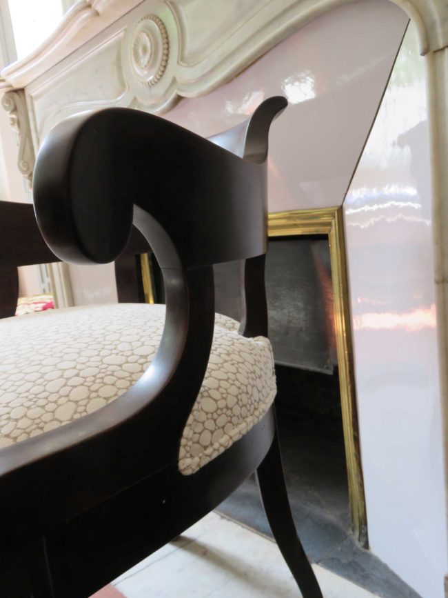 Fauteuil de bureau fin XIX ème . Velours - Casal-